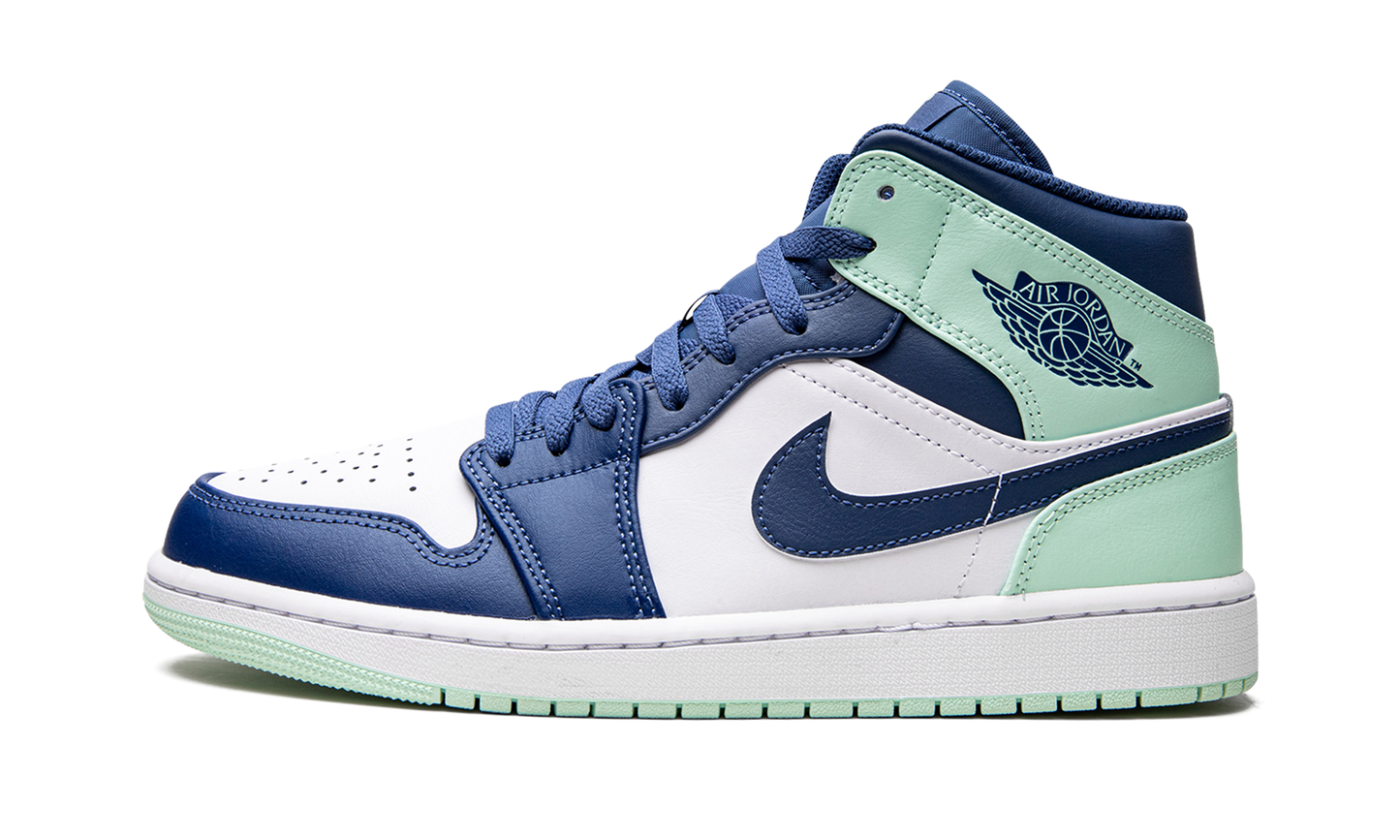 Air Jordan 1 Mid Blue Mint 554724 413