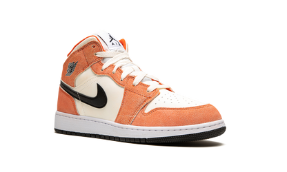 Air Jordan 1 Mid SE GS Orange Suede DV1336 800