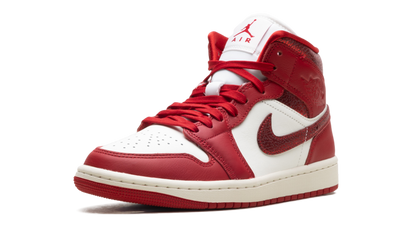 Air Jordan 1 Mid WMNS Red Cracked Leather HJ9337 106