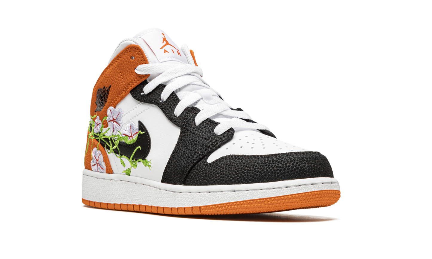 Air Jordan 1 Mid GS Basketball Blossom DQ8390 100