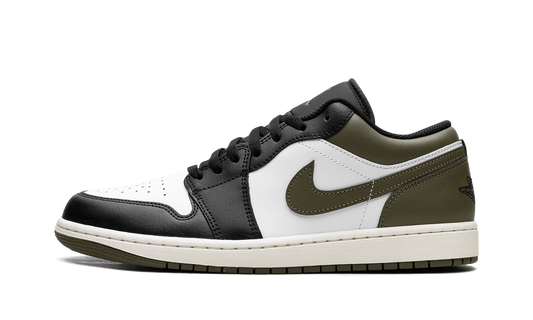 Air Jordan 1 Low Black Toe Medium Olive 553558 092
