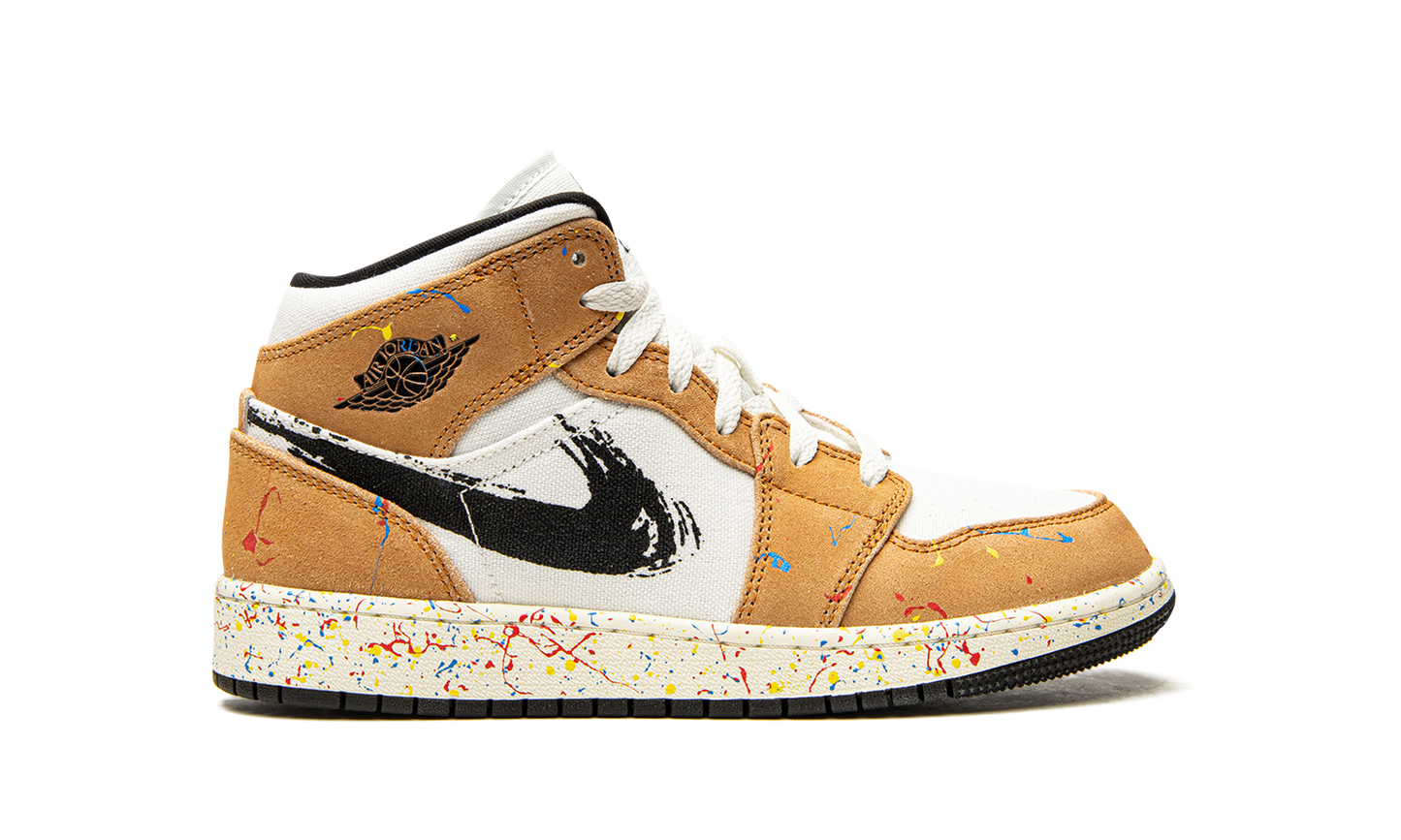 Air Jordan 1 Mid SE GS Brushstroke DA8006 100